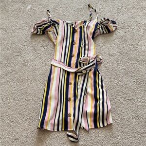 Speechless Striped Button-Up Dress